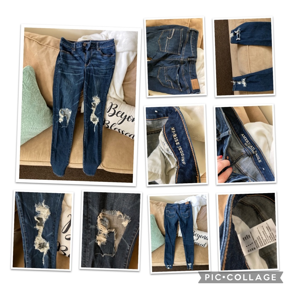 American Eagle women’s size 8 reg distressed jean